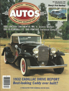 SPECIAL-INTEREST AUTOS 1988 DEC #108 - '32 CADILLAC V-8,CONTINENTAL Mk V